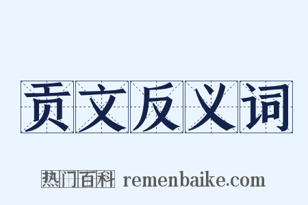 贡文反义词是什么意思的图片